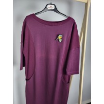 Платье женское базовое демисезонное миди фиолетовое "Коди" Modna KAZKA MKSH2281-1 46