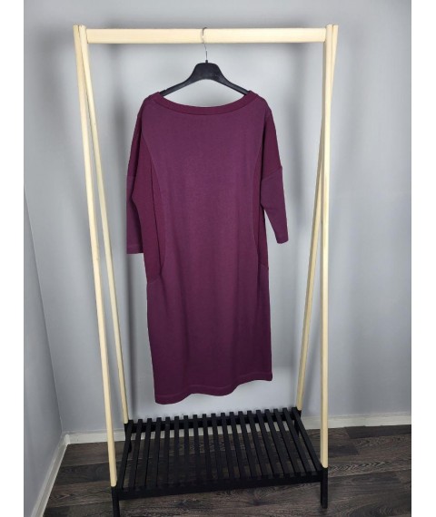 Платье женское базовое демисезонное миди фиолетовое Modna KAZKA Коди MKSH2281-1 46