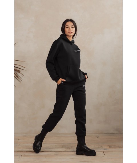 Спортивный костюм женский брюки и худи черный Modna KAZKA MKAZ5941/5940