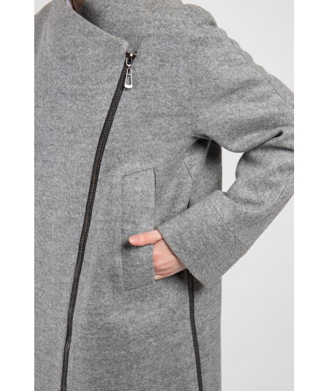 Пальто женское шерстяное серое короткое дизайнерське Modna KAZKA MKV-7049 Жоржен