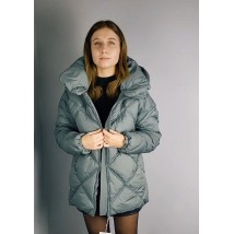 Куртка женская стеганая длинная зимняя полынь Modna KAZKA MKASAI09-2