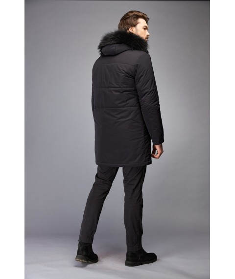 Куртка зимняя мужская с подкладкой из искусственного меха MKМА-69\164 58