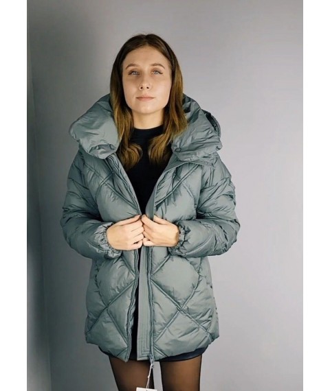 Куртка женская стеганая длинная зимняя полынь Modna KAZKA MKASAI09-2 44