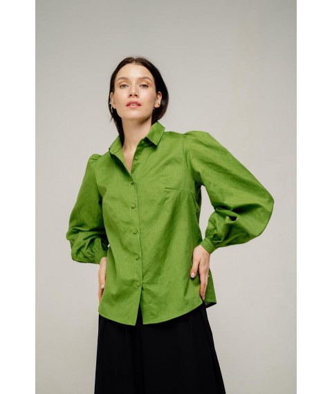 Блуза женская прямого кроя зеленая Modna KAZKA MKAZ6416 48