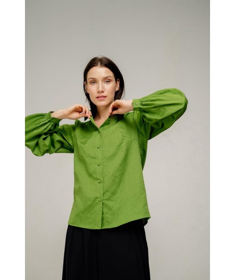Блуза женская прямого кроя зеленая Modna KAZKA MKAZ6416