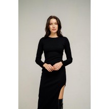 Платье женское с вырезом миди черное Modna KAZKA MKAZ6402