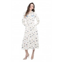 Платье женское с цветами миди белое Modna KAZKA MKVM3720.1 48