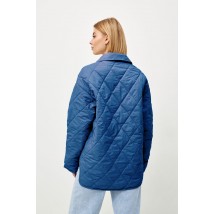 Куртка женская стеганая демисезонная синяя Modna KAZKA MKRM4075-1