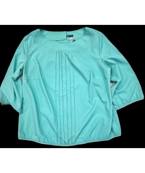 Женская блуза офисная однотонная розовая Modna KAZKA MKBT7198-14 50