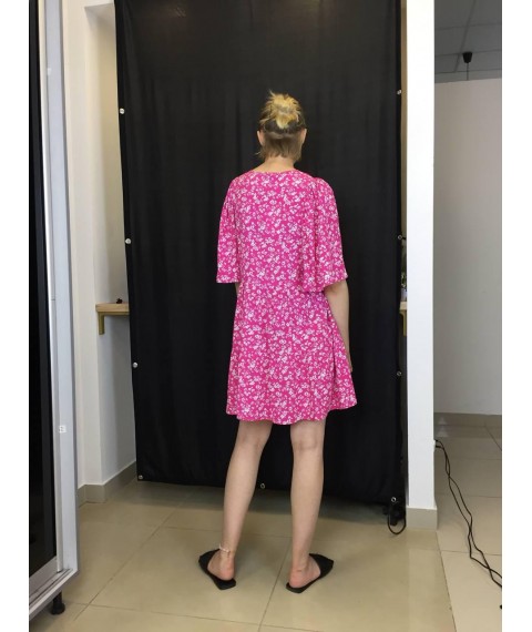 Платье женское летнее короткое розовое Modna KAZKA MKAZ6049-2 42