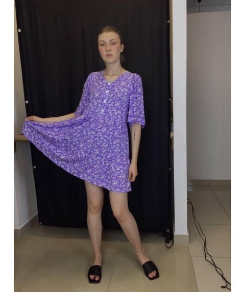 Платье женское летнее короткое лиловое Modna KAZKA MKAZ6049-3 42