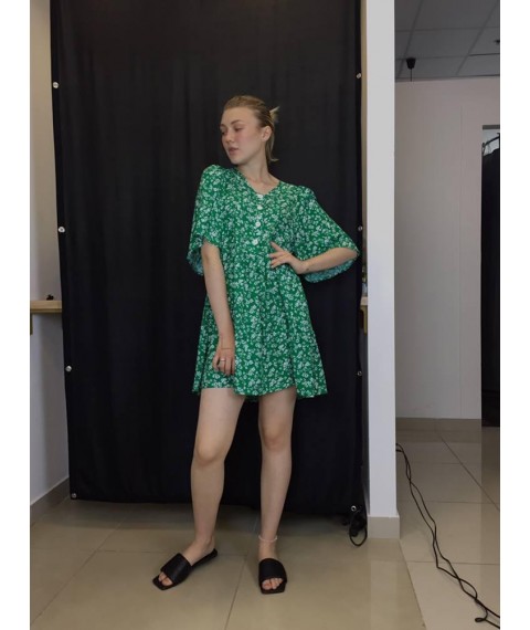 Платье женское летнее короткое зеленое Modna KAZKA MKAZ6049-4 44