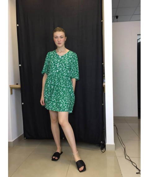 Платье женское летнее короткое зеленое Modna KAZKA MKAZ6049-4 48