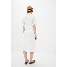 Женское летнее платье из льна белое Modna KAZKA MKRMD2321-2 46