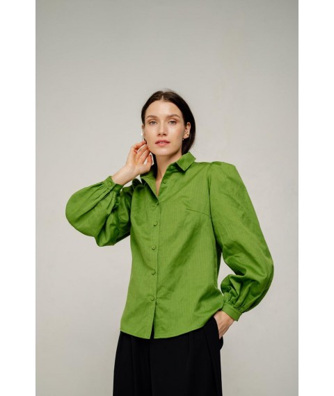Блуза женская прямого кроя зеленая Modna KAZKA MKAZ6416 42
