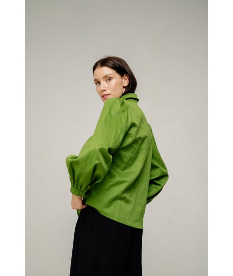 Блуза женская прямого кроя зеленая Modna KAZKA MKAZ6416 44