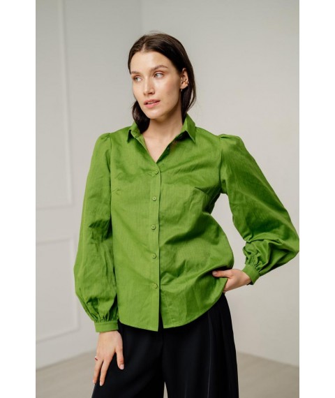 Блуза женская прямого кроя зеленая Modna KAZKA MKAZ6416 48