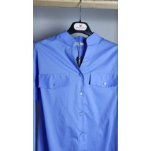 Рубашка женская базовая коттоновая голубая Modna KAZKA MKAD7549-1 44