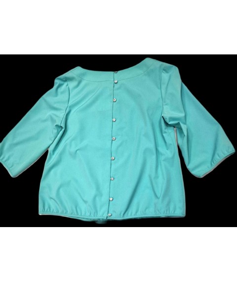 Женская блуза офисная однотонная розовая Modna KAZKA MKBT7198-14 52