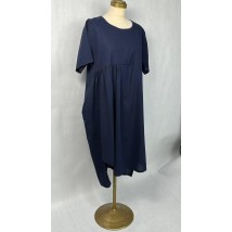 Женское синее летнее платье из льна стиле бохо Modna KAZKA MKAD6757-11 46