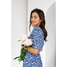 Платье женское синее с имитацией запаха Modna KAZKA MKBS1127-1