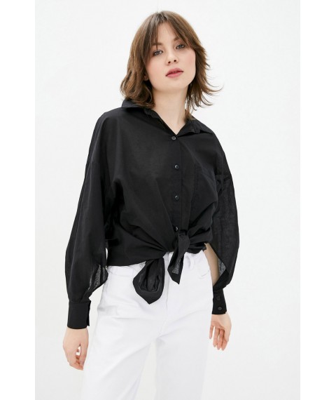 Женская рубашка с батиста черная Modna KAZKA MKRM4084-2 46