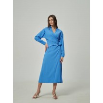 Платье женское миди на запах синее Modna KAZKA MKTRG3411-69
