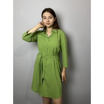 Женское платье-рубашка салатовое Modna KAZKA MKAD3260-1 48