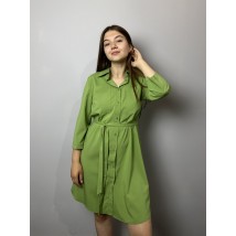 Женское платье-рубашка салатовое Modna KAZKA MKAD3260-1