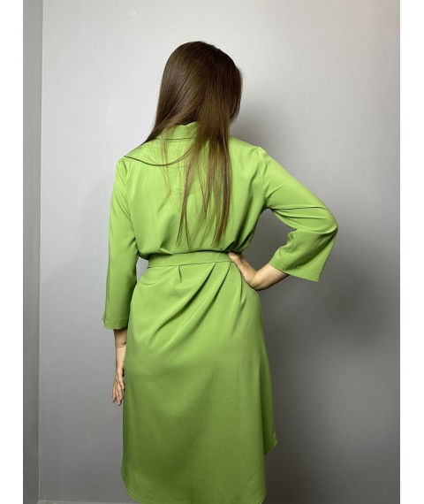 Женское платье-рубашка салатовое Modna KAZKA MKAD3260-1