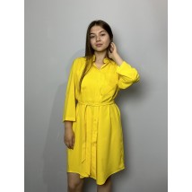 Женское платье-рубашка желтое Modna KAZKA MKAD3260-2 44