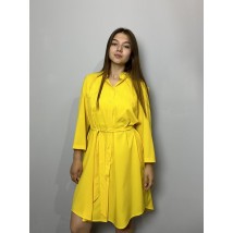 Женское платье-рубашка желтое Modna KAZKA MKAD3260-2