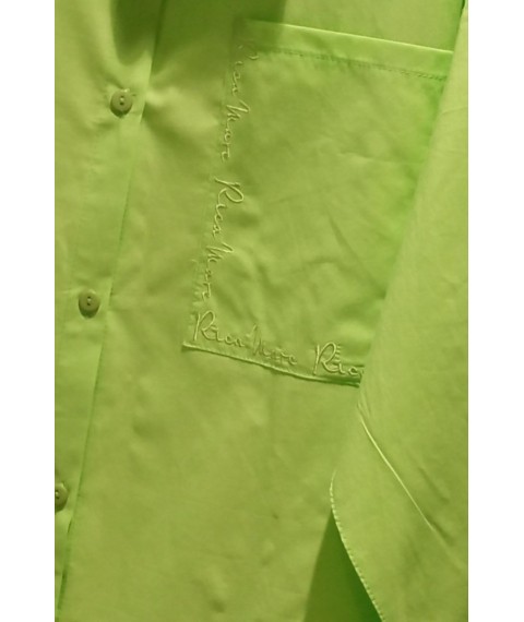 Женская рубашка с батиста зеленая Modna KAZKA MKRM4084-3