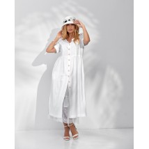 Платье женское летнее льняное белое Modna KAZKA MKSN2312-02