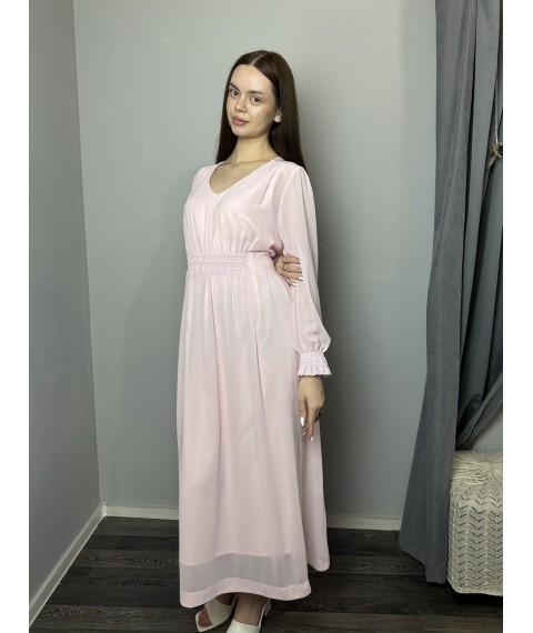Платье нарядное женское летнее пудровое Весна Modna KAZKA MKPR140723-1 48