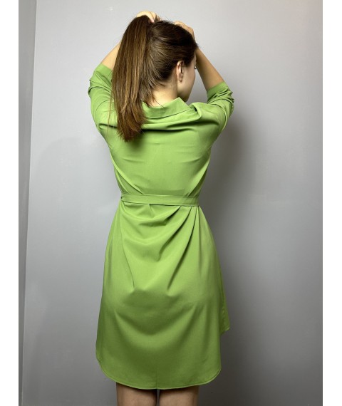 Женское платье-рубашка салатовое Modna KAZKA MKAD3260-1 44
