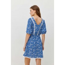 Женское летнее платье с кружевом голубое Modna KAZKA MKRM4076-1 44-46