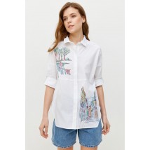 Женская рубашка с принтом пейзажей Modna KAZKA MKRM4074-1 44