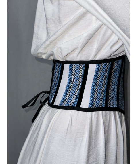 Корсет женский вышитый синий в украинском стиле Modna KAZKA MKGM104-1 42
