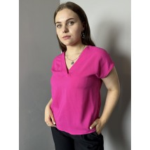 Блуза элегантная женская из лёгкой ткани фуксия Modna KAZKA MKAZ6497-2 42