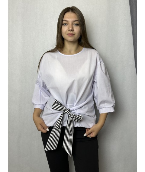 Рубашка элегантная женская белая Modna KAZKA MKAD0003-1 52