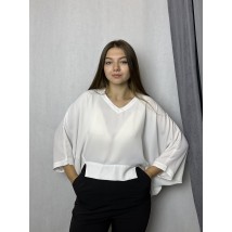 Блуза женская с рукавами "летучая мышь" белая Modna KAZKA MKTRG0540-1 50