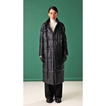 Пальто женское длинное осеннее черное Marshal Wolf MKMO-198
