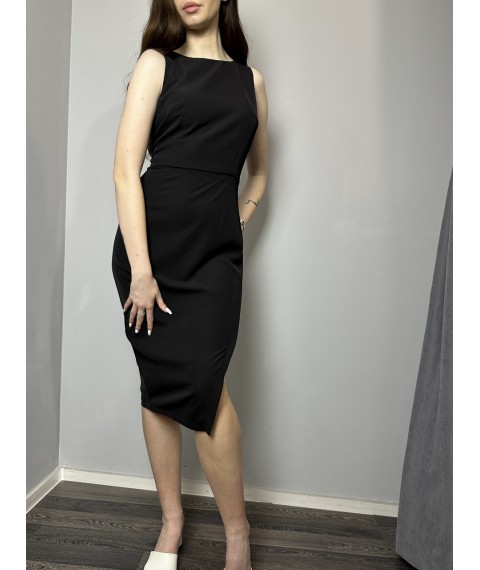Платье женское элегантное чёрное до колена Modna KAZKA MKTRG7407-1 46