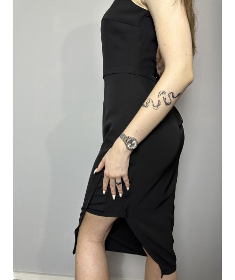 Платье женское элегантное чёрное до колена Modna KAZKA MKTRG7407-1