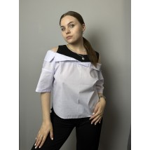 Блуза элегантная женская белая Modna KAZKA MKAD3249-1 48
