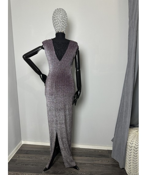 Платье женское дизайнерское в пол по фигуре из парчи бордовое вечернее Modna KAZKA MKENG3010