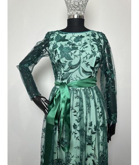 Платье женское зелёное вечернее Modna KAZKA MKENG2158