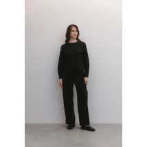 Женская рубашка с пуговицами на спинке черная Modna KAZKA MKAZ6500-1