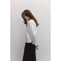 Женская рубашка с пуговицами на спинке белая Modna KAZKA MKAZ6500-2